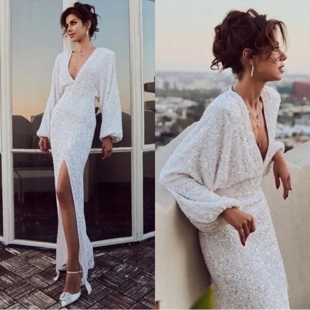 Retrofete CAMILLE SEQUIN maxi DRESS M